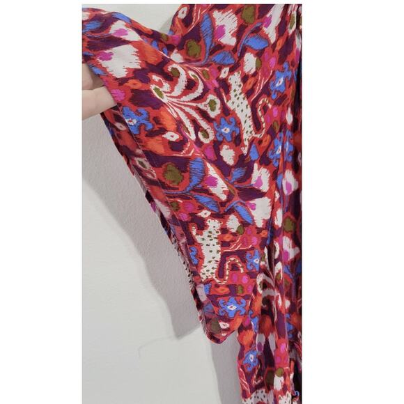 Anthropologie Dress Womens Medium Robin Tiered Mini Dress Ruffle V-neck Dress - Picture 8 of 12